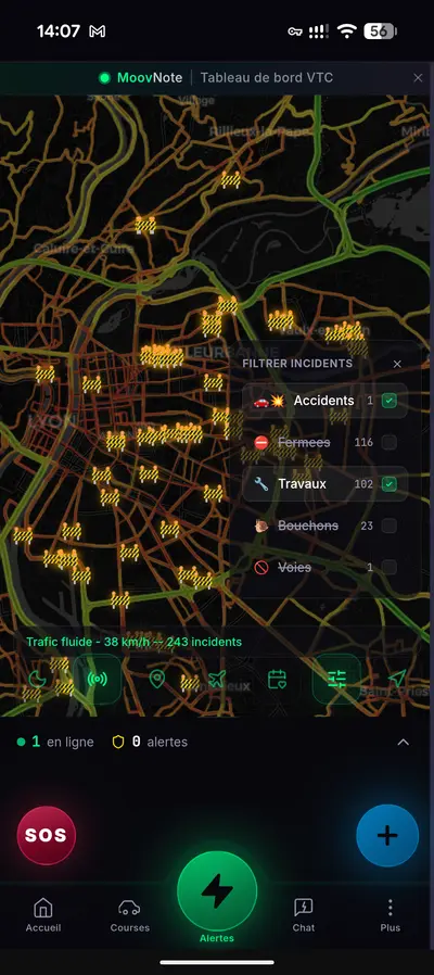 Trafic et incidents